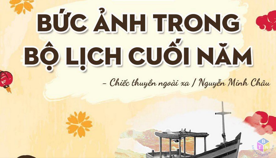 Chi tiết tấm ảnh nghệ thuật trong bộ lịch cuối năm trong truyện Chiếc thuyền ngoài xa